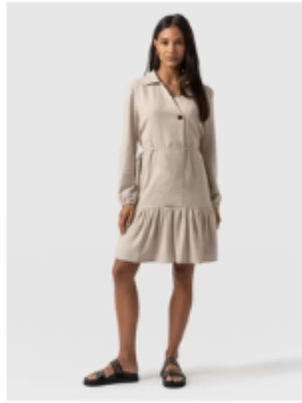 Saint +Sofia Aurelia Mini Dress Oatmeal USA 10 UK 14 EU L